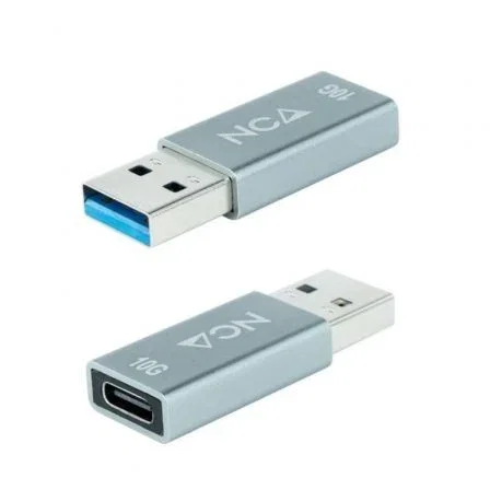 Nanocable Adaptador USB-A 3.1 GEN2 a USB-C, Gris